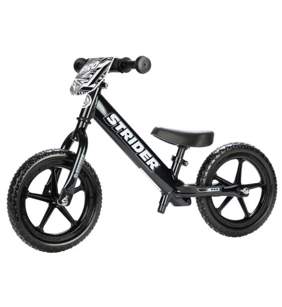 Strider Bicicleta fara pedale pentru copii Strider 12 Pro Balance 2-5 ani Negru Perlat