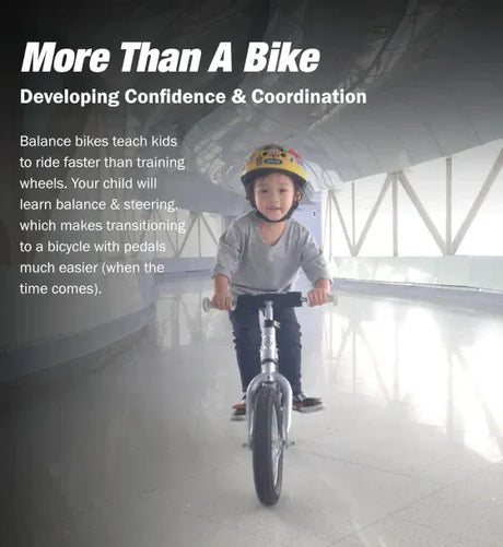 Strider Bicicleta fara pedale Strider 12 Pro Balance pentru copii intre 2 si 5 ani Argintiu