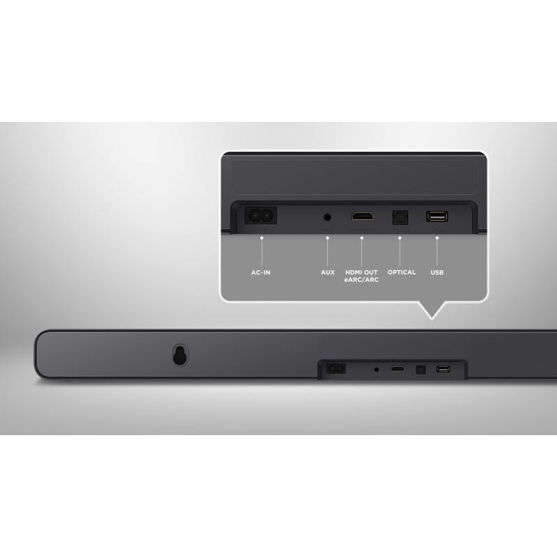 TCL Soundbar TCL S45HE Compact pentru TV, Sunet Clar pentru Filme, Jocuri și Muzică, Montare pe Perete sau pe Mobilier