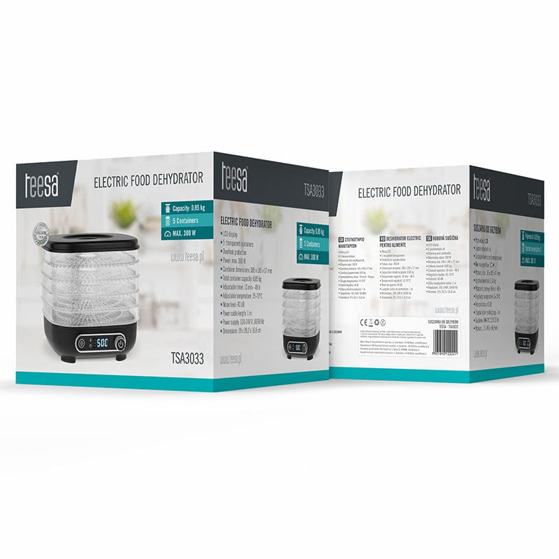 Teesa Deshidrator Deshidrator Teesa TSA3033 | 300W, 0.85kg, Roșu