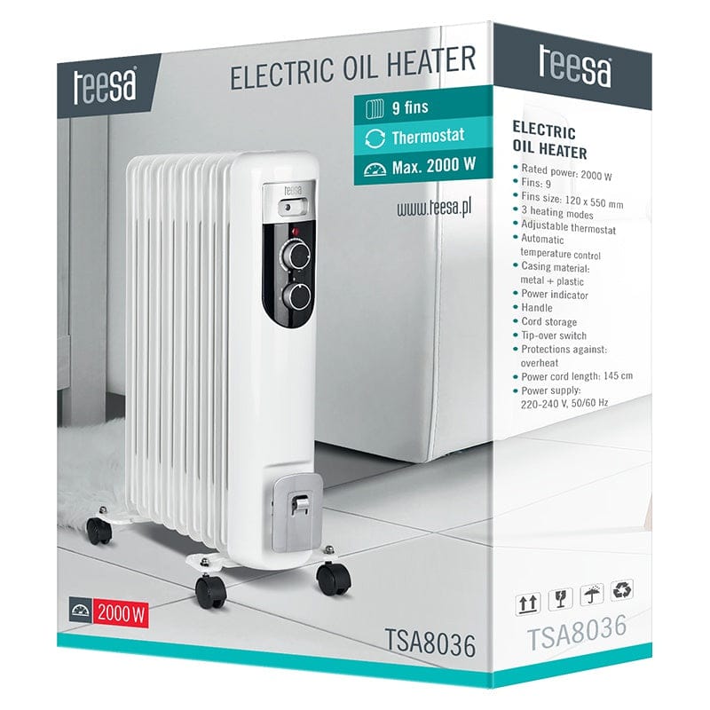Teesa Radiator Radiator Teesa TSA8036 | 2000W, 8kg, 145cm, 240V