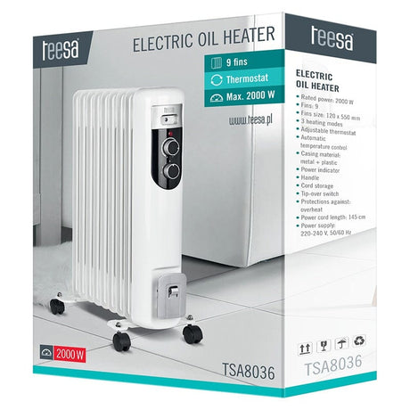 Teesa Radiator Radiator Teesa TSA8036 | 2000W, 8kg, 145cm, 240V