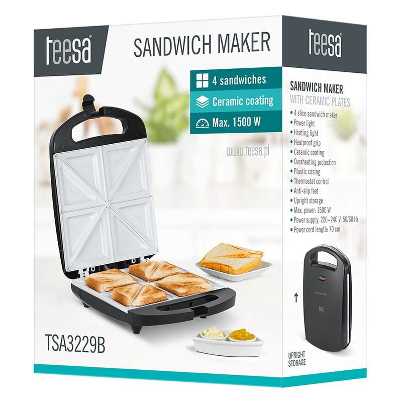Teesa Sandwich maker Sandwich Maker Teesa TSA3229B | 1500W, 2.3kg, 70cm