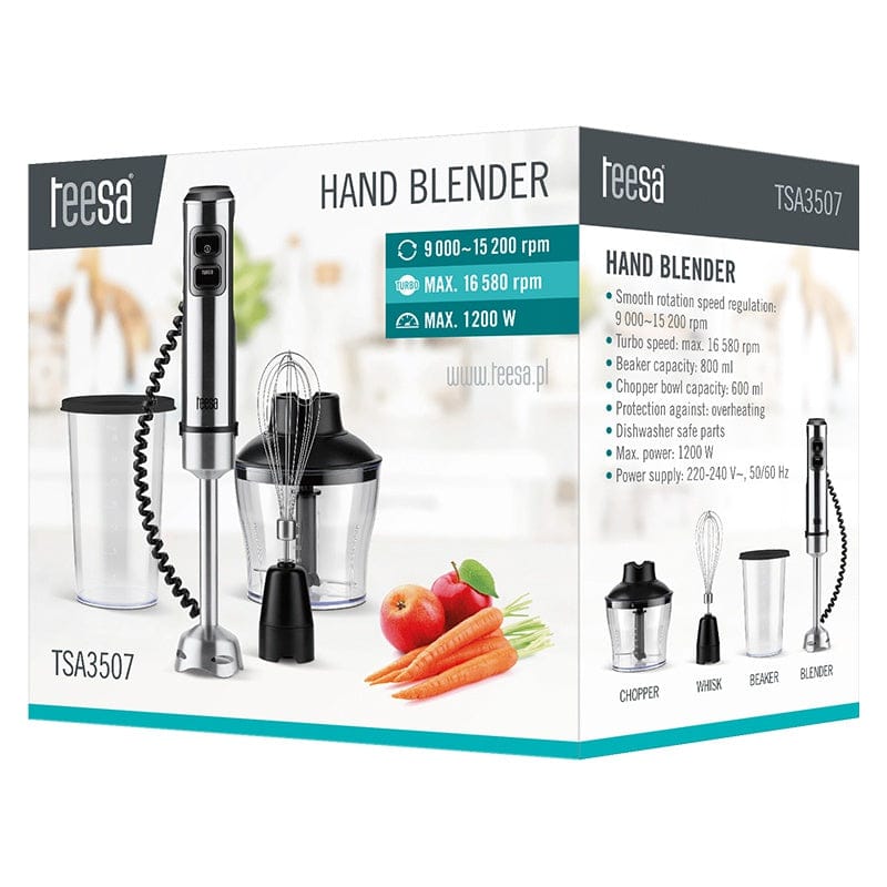 Teesa Blender Tocător Teesa | 1200W, 800ml, Inox