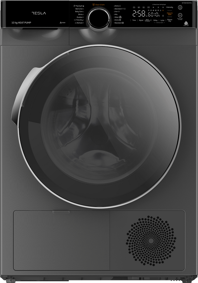 Tesla WG Uscator de rufe Uscător de Rufe Tesla WG WT8H91MS | 8kg, Argintiu, Inverter