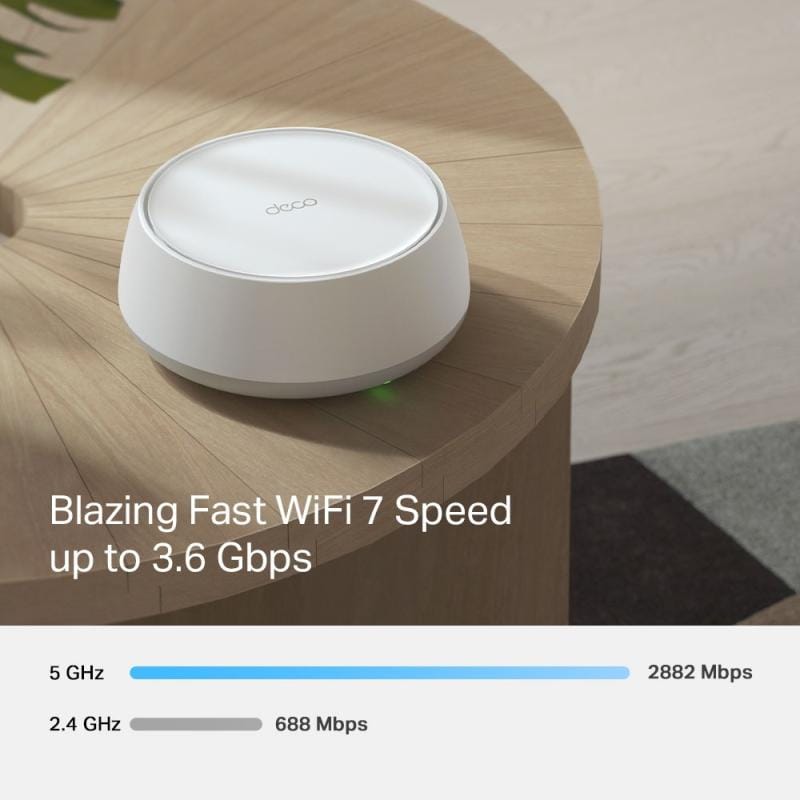 TP-Link Sistem Mesh Wi‑Fi TP‑Link Deco BE25, pachet 2 unități, acoperire extinsă, conexiune stabilă pentru locuință