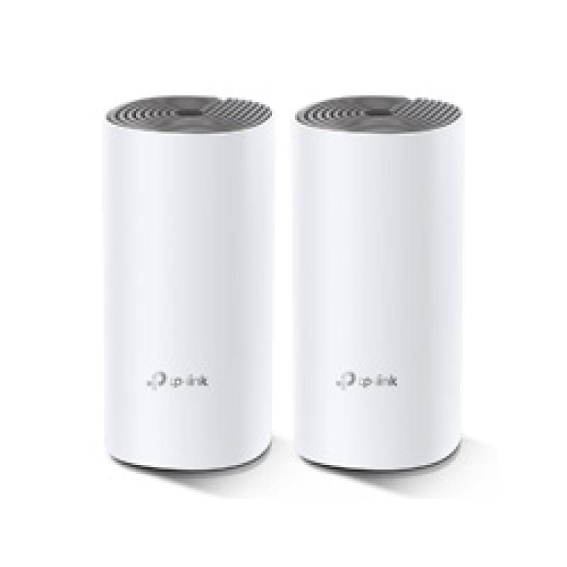 TP-Link Sistem Wi‑Fi Mesh TP-Link Deco E4, 2 unități (2-Pack), acoperire extinsă pentru locuință și birou