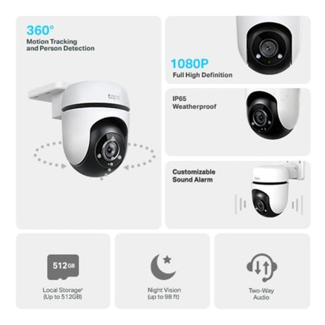 TP-Link Cameră de supraveghere IP TP-Link TC40, Wi‑Fi, vedere nocturnă, detecție mișcare, audio bidirecțional, acces din aplicație