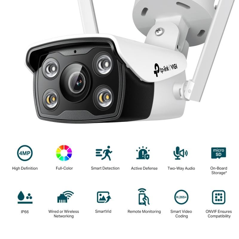 TP-Link Cameră de supraveghere IP Wi‑Fi TP‑Link VIGI C340‑W, obiectiv 4 mm, pentru exterior/interior