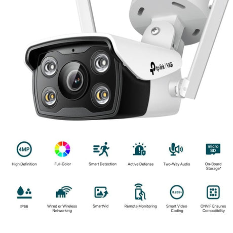 TP-Link Cameră de supraveghere IP Wi‑Fi TP‑Link VIGI C340‑W, obiectiv 4 mm, pentru exterior/interior