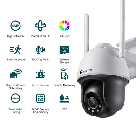 TP-Link Cameră IP TP-Link VIGI C540-W Wireless, Obiectiv 4 mm, Supraveghere Profesională, Monitorizare la Distanță