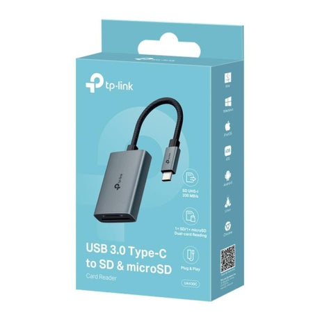 TP-Link Adaptor rețea TP-Link UA430C, USB-C la Ethernet RJ45, conexiune cablată stabilă pentru laptop/tabletă