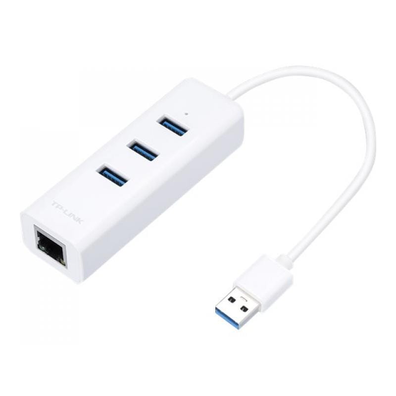 TP-Link Adaptor USB 3.0 TP-Link UE330 cu Ethernet Gigabit RJ45 și hub 3x USB 3.0 pentru laptop/PC