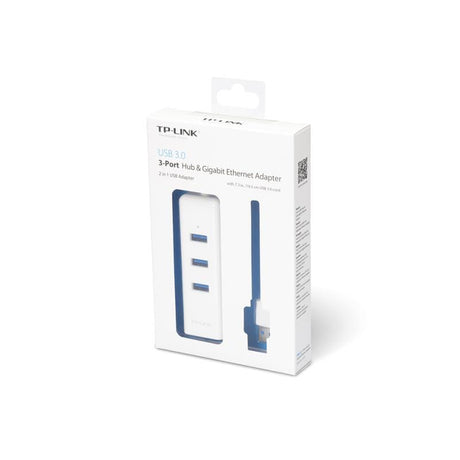 TP-Link Adaptor USB 3.0 TP-Link UE330 cu Ethernet Gigabit RJ45 și hub 3x USB 3.0 pentru laptop/PC