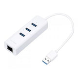 TP-Link Adaptor USB 3.0 TP-Link UE330 cu Ethernet Gigabit RJ45 și hub 3x USB 3.0 pentru laptop/PC
