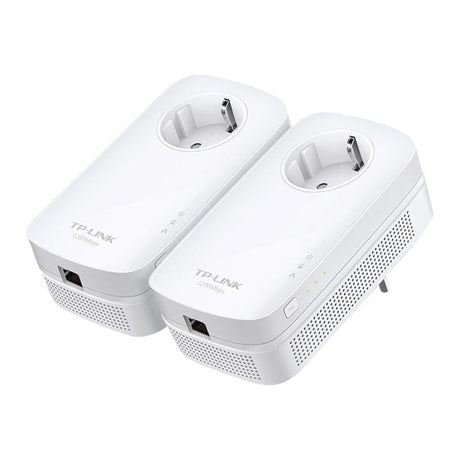 TP-Link Kit adaptoare Powerline TP-Link TL-PA8010P, AV1200, 2x Gigabit, priză passthrough, extindere internet prin rețeaua electrică