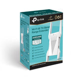 TP-Link TP-Link RE815XE Repeater Wi‑Fi 6E Range Extender, Bandă 6 GHz, Port Ethernet, Instalare WPS/Aplicație