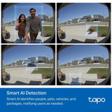 TP-Link Sonerie video inteligentă TP-Link Tapo D235, cameră HD, detecție mișcare, vedere nocturnă, audio bidirecțional, Wi-Fi
