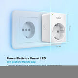 TP-Link Priză inteligentă TP-Link Tapo P100 Wi‑Fi, control prin aplicație, programare/temporizator, 1 bucată