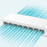 TP-Link Switch TP-Link LS1008, 8 porturi Fast Ethernet 10/100 Mbps, neadministrabil, plug-and-play, silențios, economisire energie