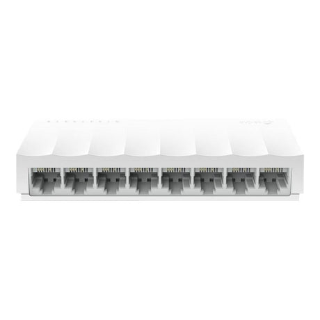 TP-Link Switch TP-Link LS1008, 8 porturi Fast Ethernet 10/100 Mbps, neadministrabil, plug-and-play, silențios, economisire energie