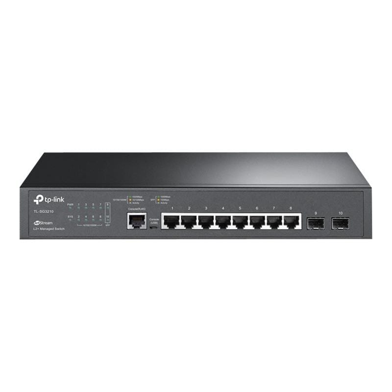 TP-Link Switch de rețea administrabil TP-Link Omada SG3210, management centralizat, VLAN/QoS, agregare link, securitate avansată