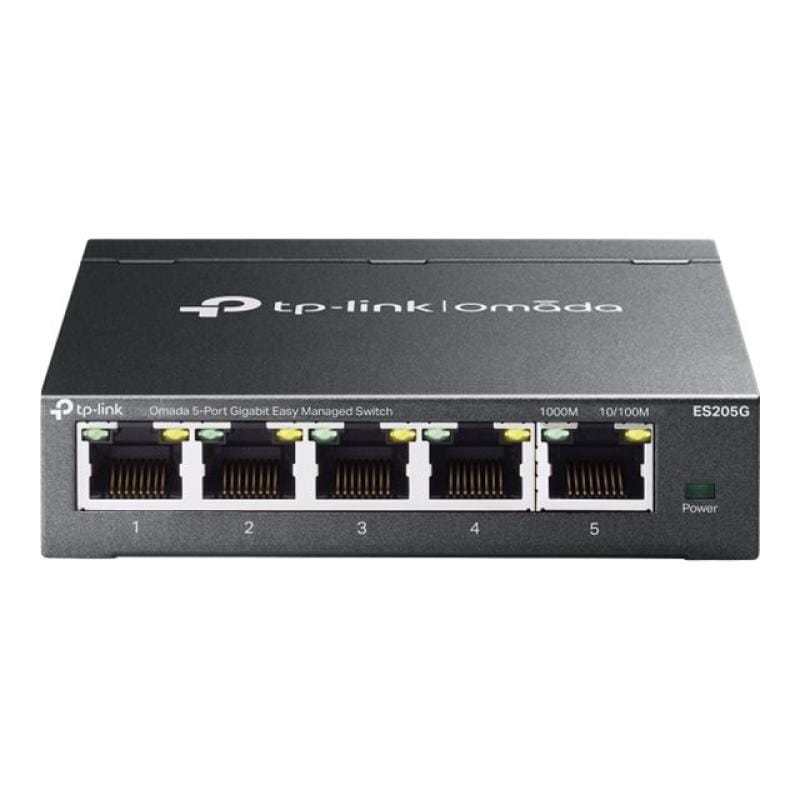 TP-Link Switch Gigabit TP-Link Omada Agile ES205G, 5 Porturi, Managed, VLAN, QoS, IGMP, Desktop Silențios