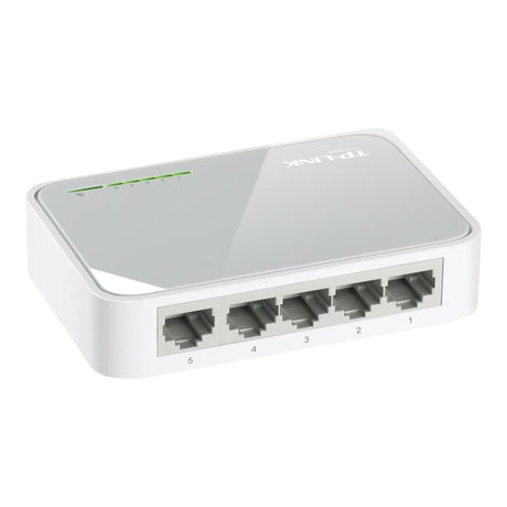 TP-Link Switch TP-Link TL-SF1005D, 5 porturi Fast Ethernet 10/100 Mbps, Plug & Play, design compact