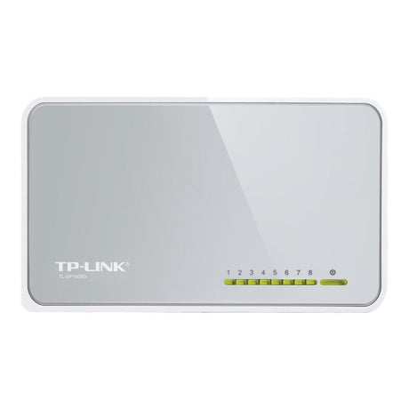 TP-Link Switch TP-Link TL-SF1008D 8 Porturi Fast Ethernet 10/100 Mbps, Plug-and-Play, Compact pentru Birou și Acasă