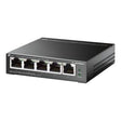 TP-Link Switch TP-Link TL-SG1005LP Gigabit 5 Porturi, 4x PoE+ 802.3af/at, Carcasă Metalică, Fanless