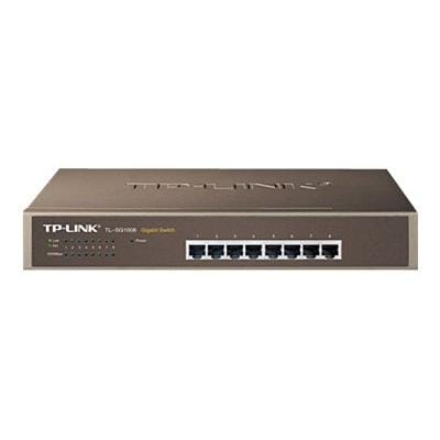 TP-Link Switch TP-LINK TL-SG1008, 8 Porturi Gigabit Ethernet, Plug-and-Play, Carcasă Metalică Compactă pentru Birou/Acasă
