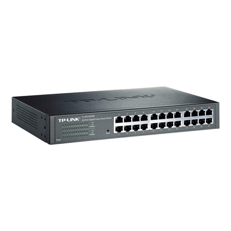 TP-Link Switch Gigabit Managed TP-Link TL-SG1024DE, 24 Porturi, Desktop/Rack, VLAN QoS IGMP, Metalic