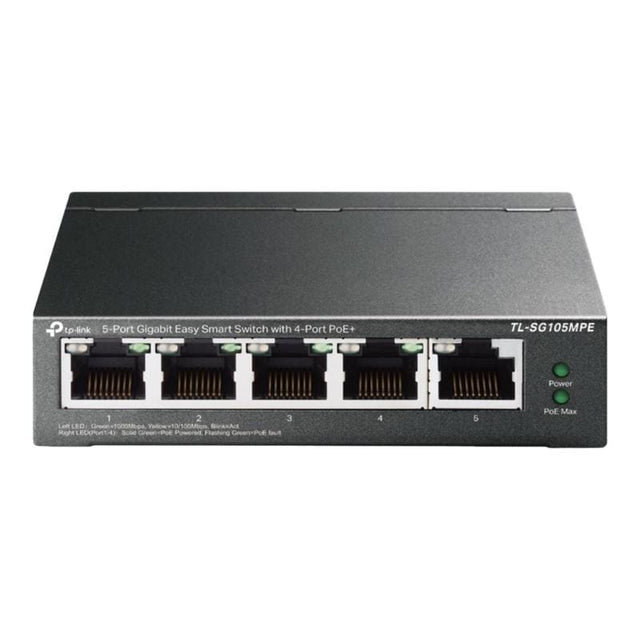 TP-Link Switch TP-Link TL-SG105MPE, 5 porturi Gigabit RJ45 10/100/1000 Mbps, desktop, carcasă metalică