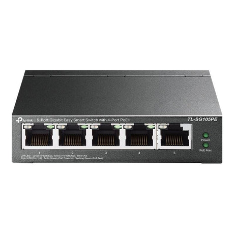 TP-Link Switch TP-Link TL-SG105PE, 5 Porturi Gigabit, PoE, pentru Camere IP, Access Point, VoIP