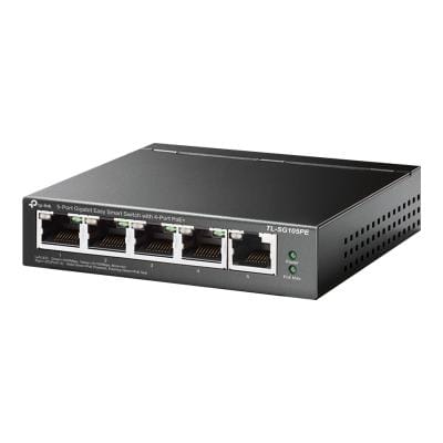 TP-Link Switch TP-Link TL-SG105PE, 5 Porturi Gigabit, PoE, pentru Camere IP, Access Point, VoIP