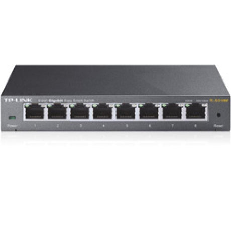 TP-Link Switch TP-Link TL-SG108E cu 8 Porturi Gigabit Ethernet, Compact pentru Birou și Acasă