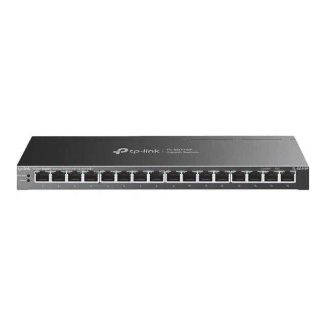 TP-Link Switch TP-Link TL-SG116P 16 porturi Gigabit, 16x PoE, neadministrabil, pentru rețele birou și supraveghere