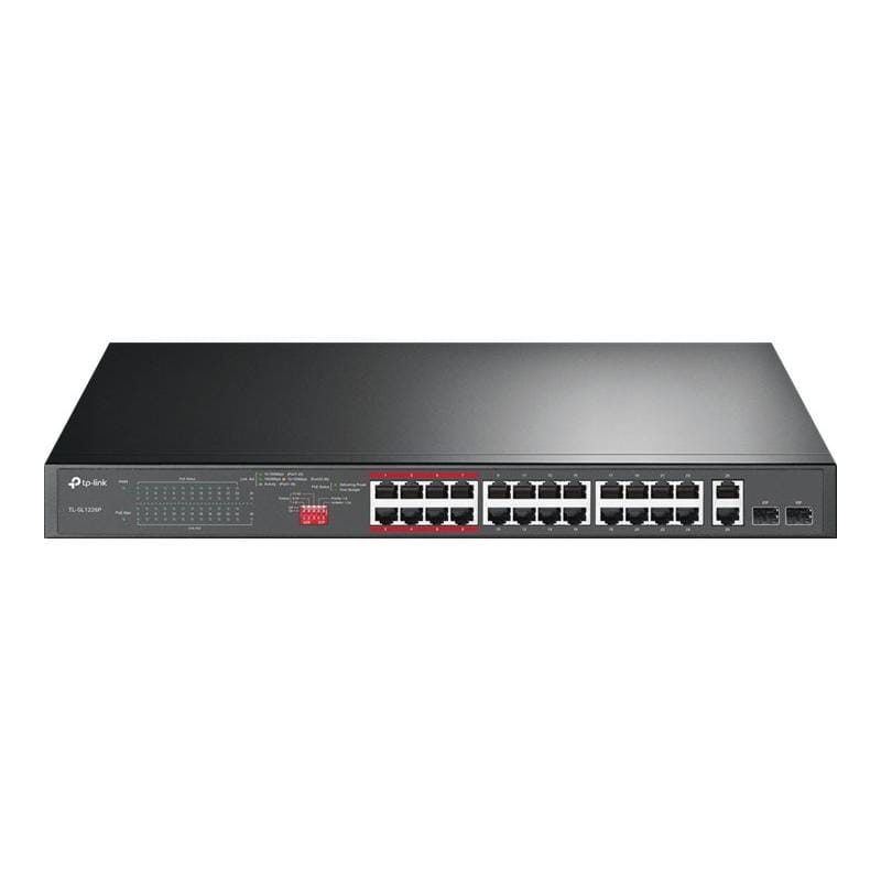 TP-Link Switch de rețea TP-Link TL-SL1226P, 24 porturi PoE, pentru birou și supraveghere IP