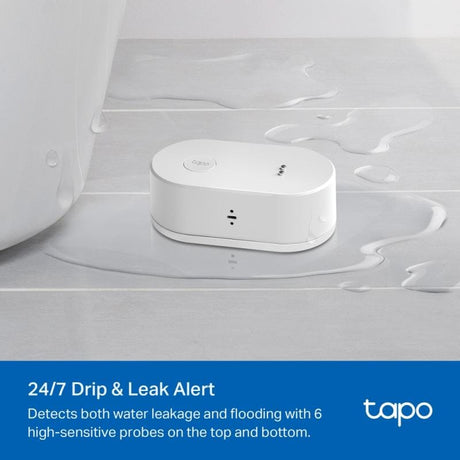 TP-Link Senzor inteligent de scurgeri de apă TP-Link Tapo T300, notificări în aplicație și automatizări Smart Home