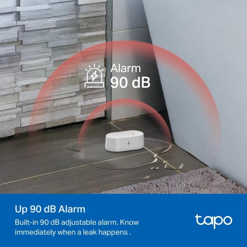 TP-Link Senzor inteligent de scurgeri de apă TP-Link Tapo T300, notificări în aplicație și automatizări Smart Home