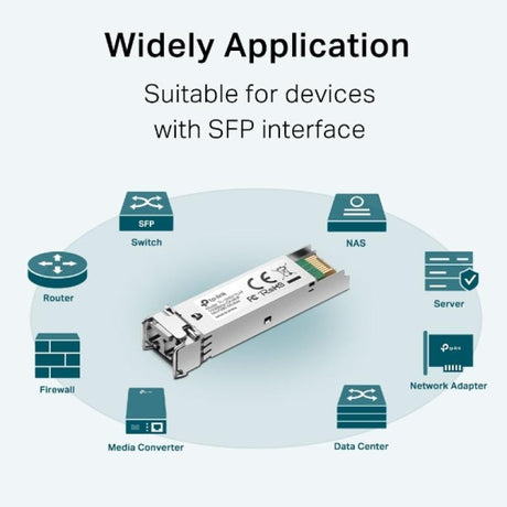 TP-Link Transceiver SFP TP-Link SM311LM MiniGBIC, 1000 Mbps, single-mode, 1310 nm, conector LC, hot-pluggable
