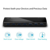 TP-Link Hub USB TP-Link UH700, 7 Porturi USB 3.0, Alimentare Externă, Comutatoare Individuale, Plug & Play