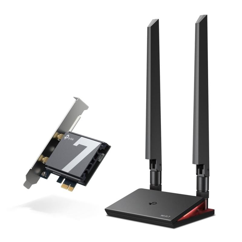 TP-Link Placă de rețea wireless internă TP-Link Archer TBE550E PCIe, Wi‑Fi 7, WPA3, pentru PC desktop