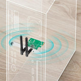 TP-Link Placă de rețea Wi‑Fi PCIe TP-LINK TL-WN881ND 300 Mbps, adaptor wireless pentru PC desktop
