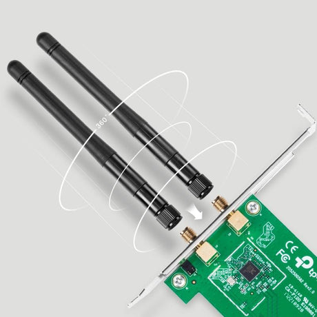 TP-Link Placă de rețea Wi‑Fi PCIe TP-LINK TL-WN881ND 300 Mbps, adaptor wireless pentru PC desktop