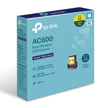 TP-Link Adaptor Wi‑Fi USB TP-Link Archer T600U Nano, Dual Band 2.4/5 GHz, Compact pentru PC/Laptop