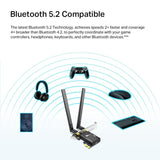 TP-Link Adaptor Wi‑Fi 6 TP‑Link Archer TX20E PCIe, antene externe, conexiune stabilă pentru PC