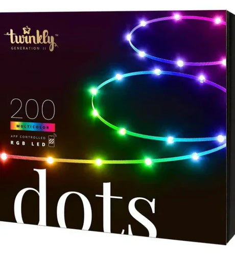 Twinkly Banda flexibila cu lumini multicolore inteligente Twinkly Dots control smartphone 200 LED RGB 10 M