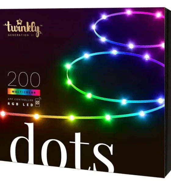 Twinkly Banda flexibila cu lumini multicolore inteligente Twinkly Dots control smartphone 200 LED RGB 10 M