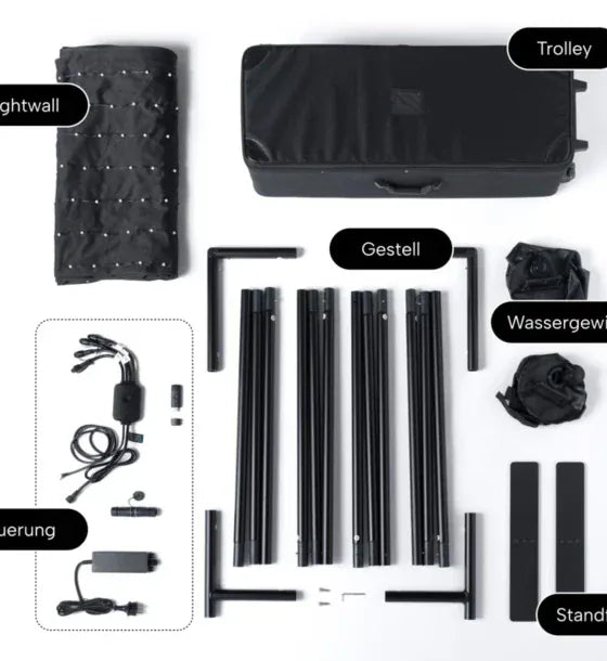 Twinkly Perete lumini Twinkly portabil plug-in RGB 1120 de leduri IP44 bluetooth wi-fi Negru mat